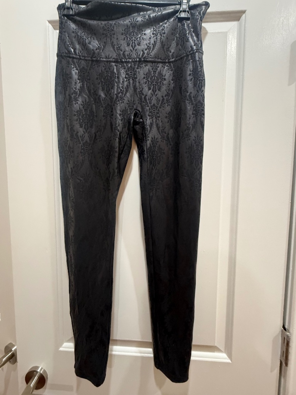 SPANX High-Waisted Jacquard Print Leggings – Size Large